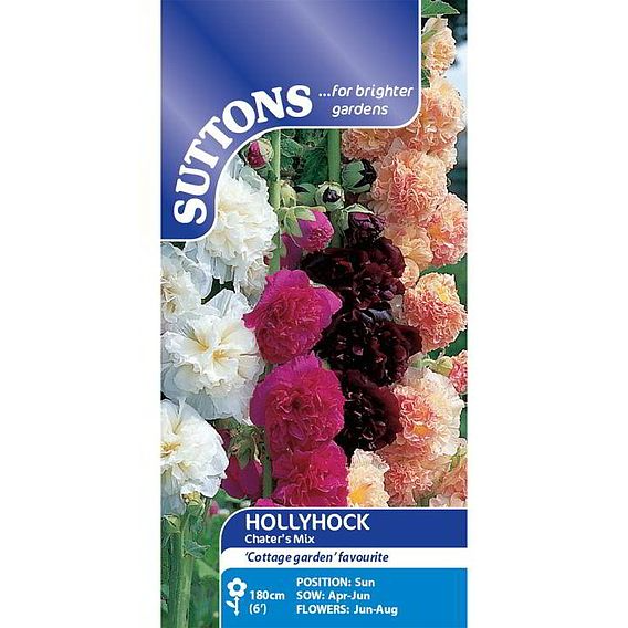 SUTTONS HOLLYHOCK 'CHATER'S MIX' - SEEDS