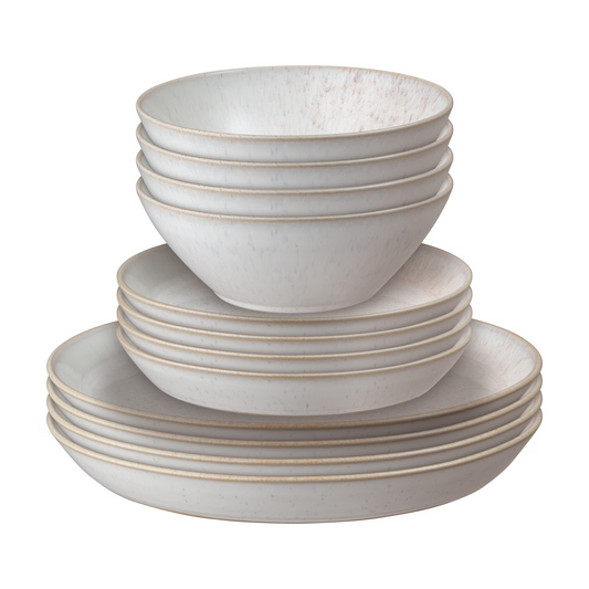 DENBY KILN CORAL 12 PIECE DINNER SET