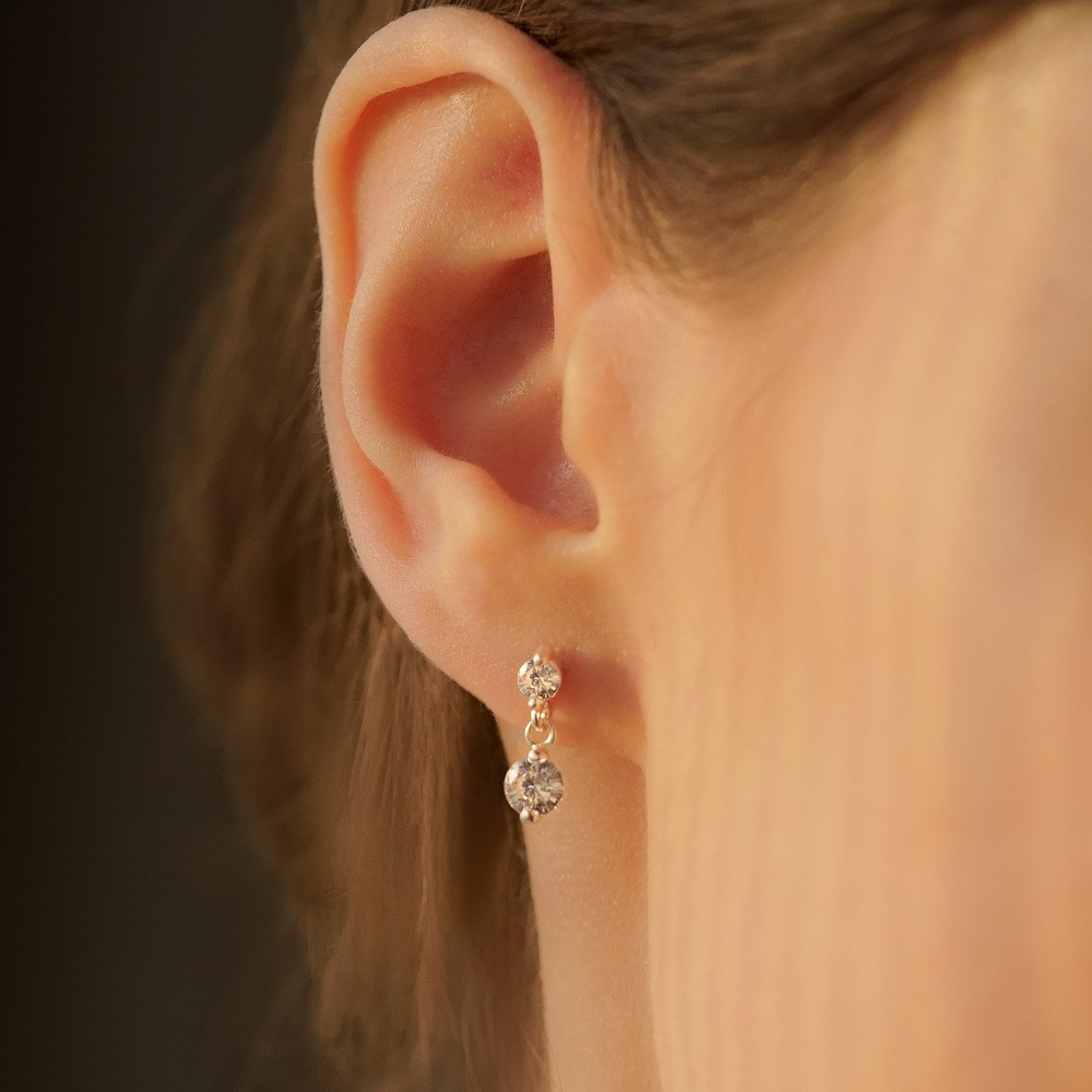 NEWBRIDGE DROP EARRINGS CLEAR STONE