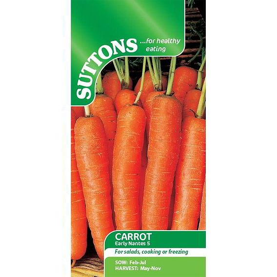 SUTTONS CARROT 'EARLY NANTES 5' - SEEDS