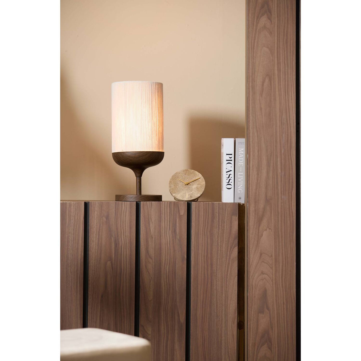 LIGHT & LIVING TABLE LAMP DANIA WOOD PRINT