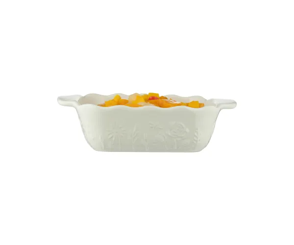 IN THE MEADOW CREAM SQUARE DISH