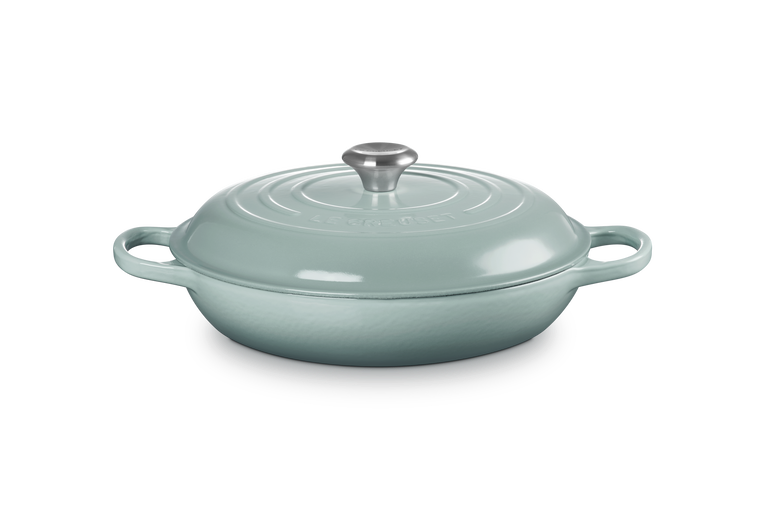 LE CREUSET SIGNATURE CAST IRON SHALLOW CASSEROLE