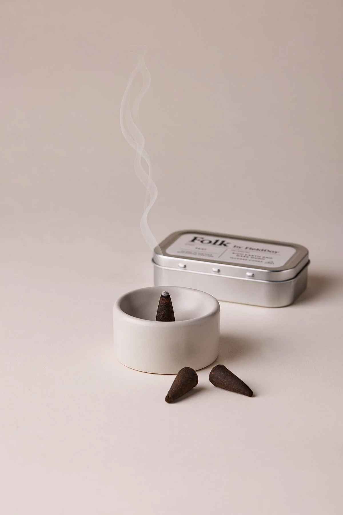 FIELD STONEWARE INCENSE BURNER