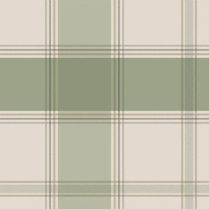 BELGRAVIA BRAMBLE GREEN CHECK METALLIC WALLPAPER