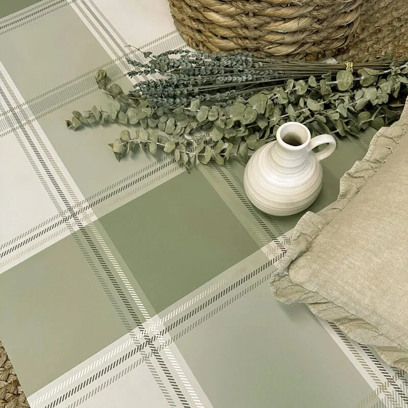 BELGRAVIA BRAMBLE GREEN CHECK METALLIC WALLPAPER