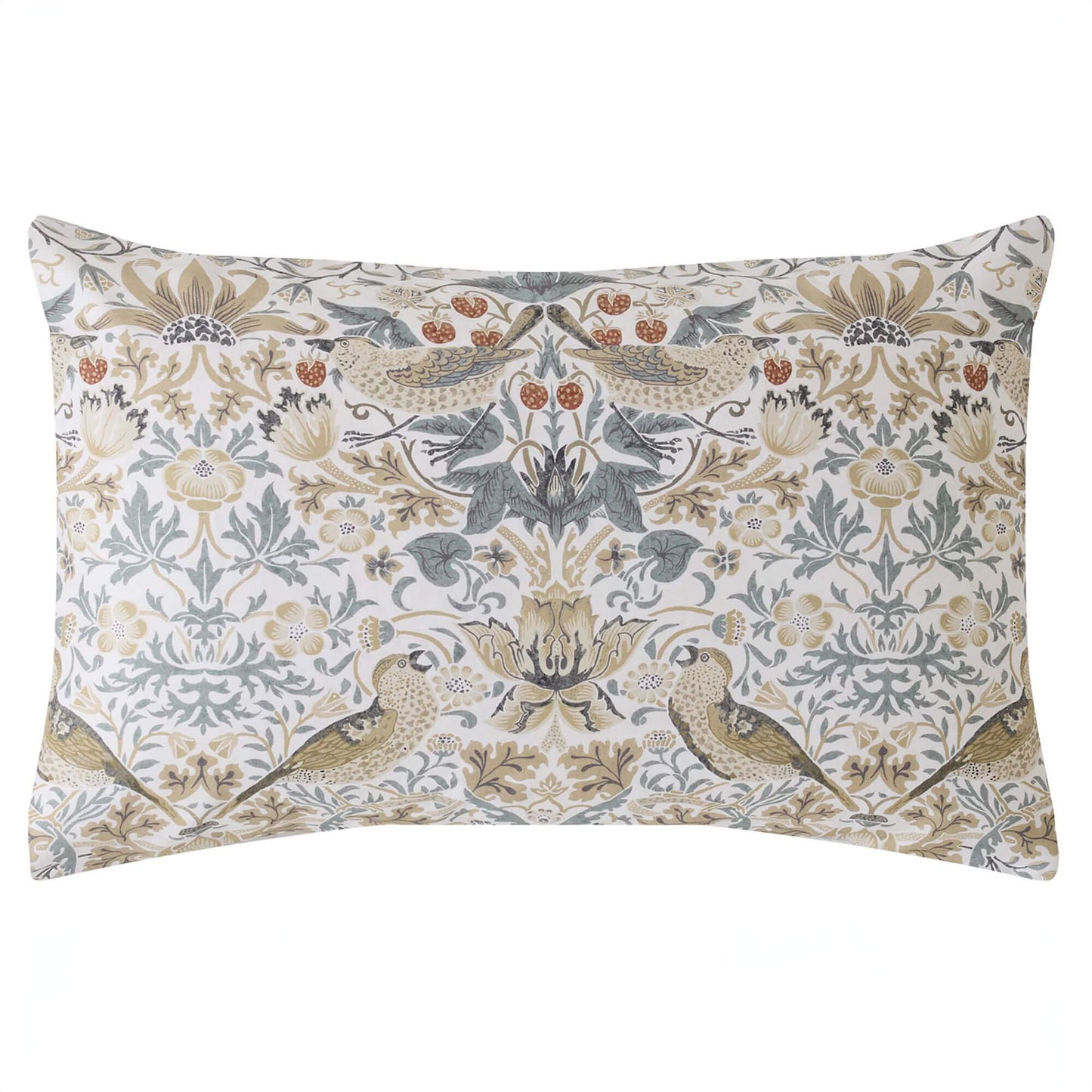 WILLIAM MORRIS AT HOME STRAWBERRY THIEF HESSIAN BEDDING SET (SINGLE, DOUBLE,KING,SUPERKING)