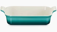 LE CREUSET BLEU RIVERA HERITAGE DISH 26CM