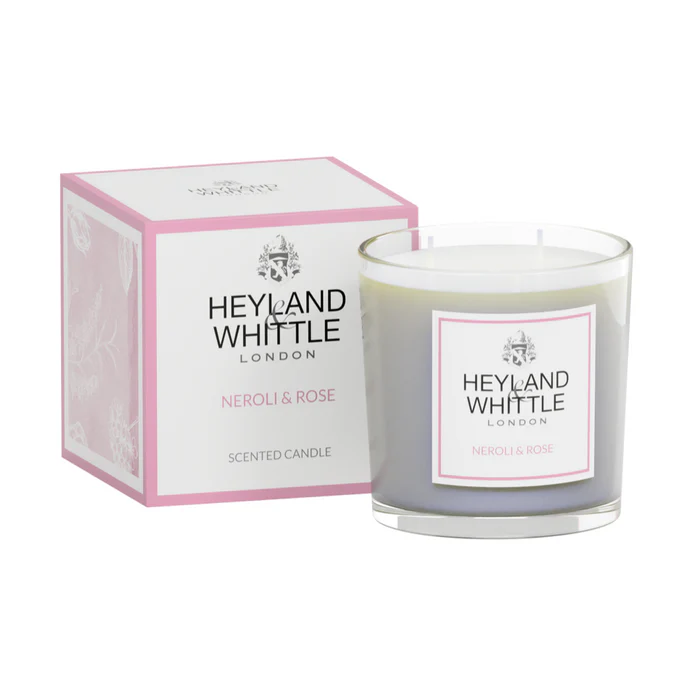 HEYLAND & WHITTLE 2 WICK 400G CANDLE-NEROLI & ROSE