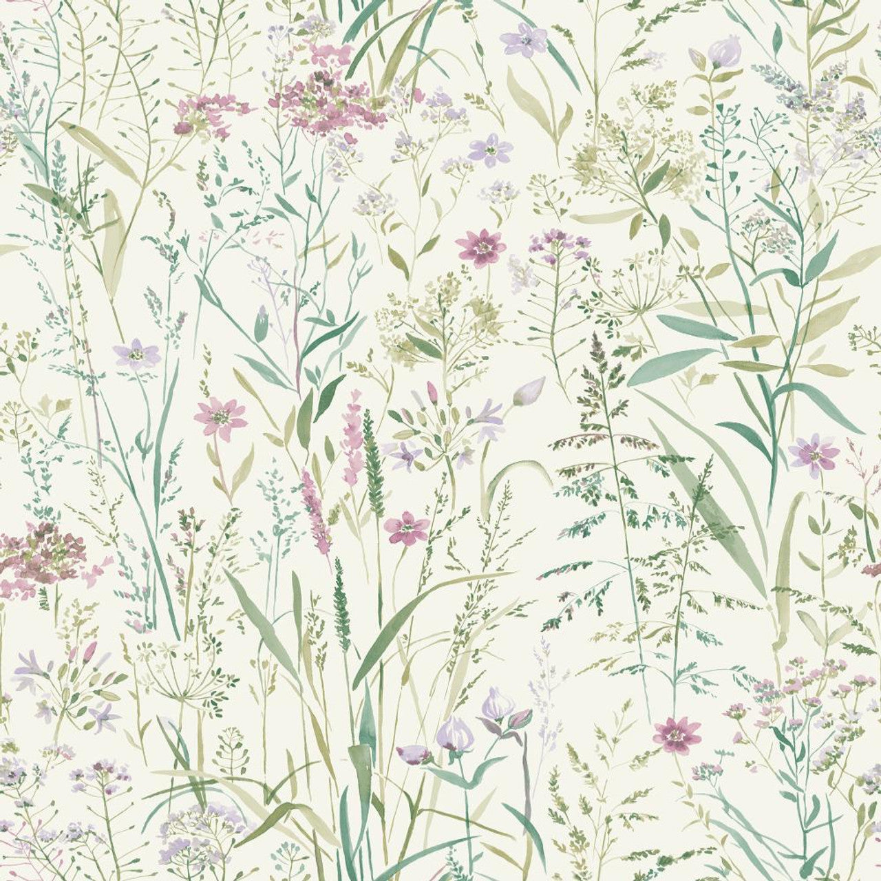 GRANDECO FREE FLOWER PINK WALLPAPER