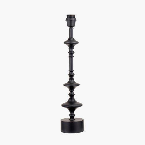 EMILIO MATT BLACK CANDLESTICK TABLE LAMP BASE