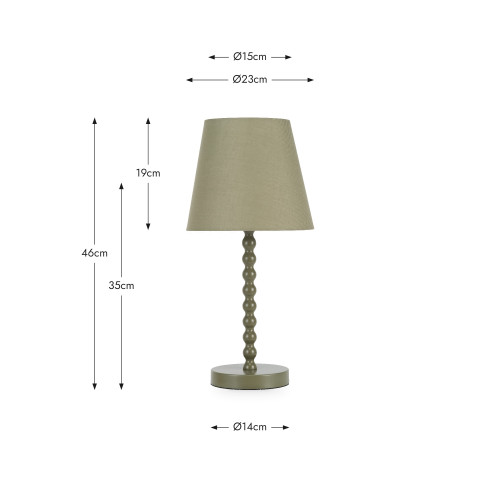 SOPHIA OLIVE METAL BOBBLE TABLE LAMP