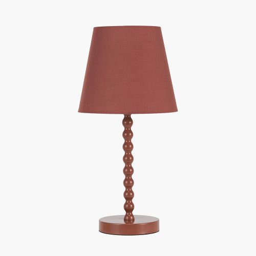 SOPHIA TERRACOTTA METAL BOBBLE TABLE LAMP