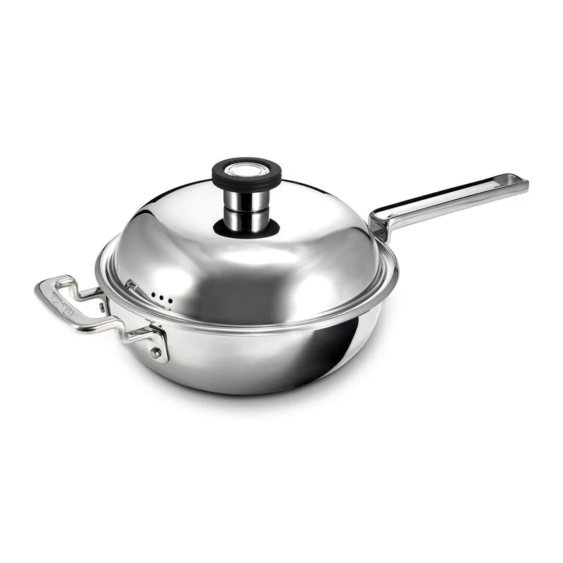316 SERIES COOKWARE (BR) WOK WITH LID 22CM