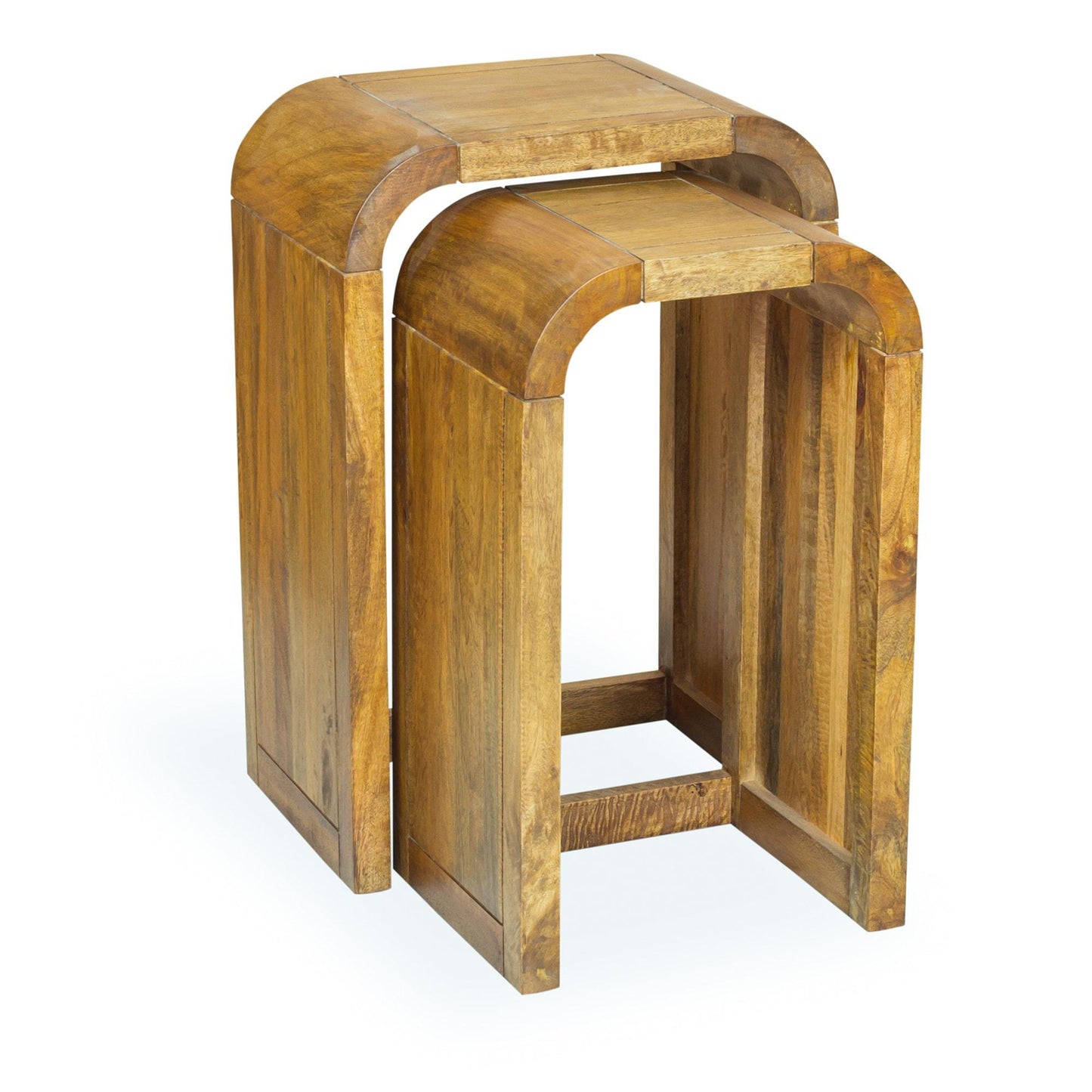 BLUEBONE MANGO LOUNGE NEST OF 2 TALL LAMP TABLES