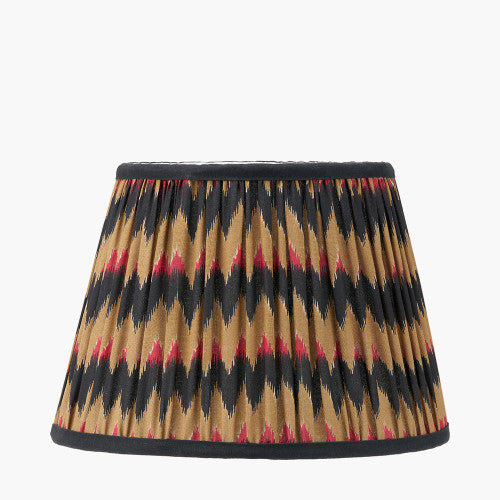 ATHIRA 25CM MULTI CHEVRON DESIGN MUSHROOM PLET TAPERED LAMPS