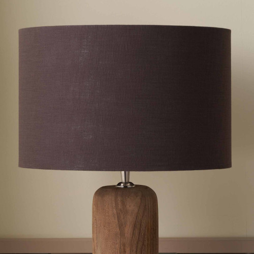 LINO BITTER CHOCOLATE SELF LINED LINEN CYLINDER SHADE