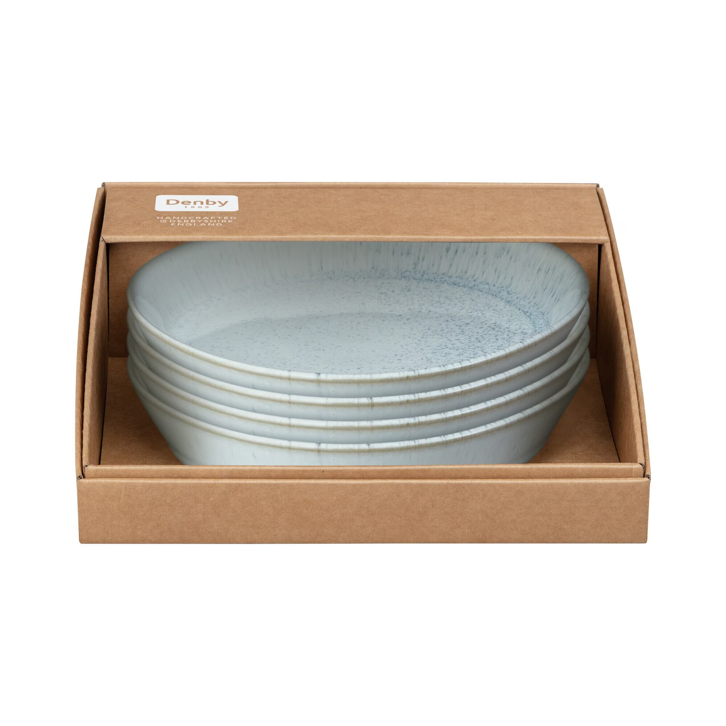 DENBY KILN BLUE SET OF 4 MEDIUM PLATES
