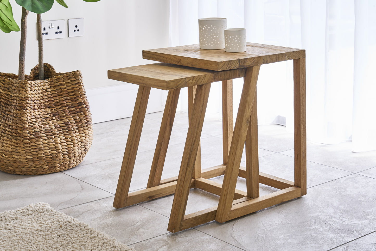 BLUEBONE CONISTON NESTING 'Z' SIDE TABLES - SET OF 2
