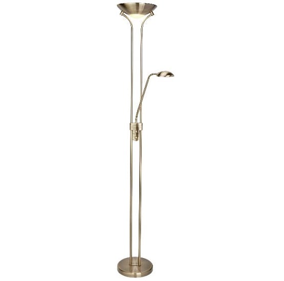 MOTHER AND CHILD FLOOR LAMP ANTIQUE BRASS