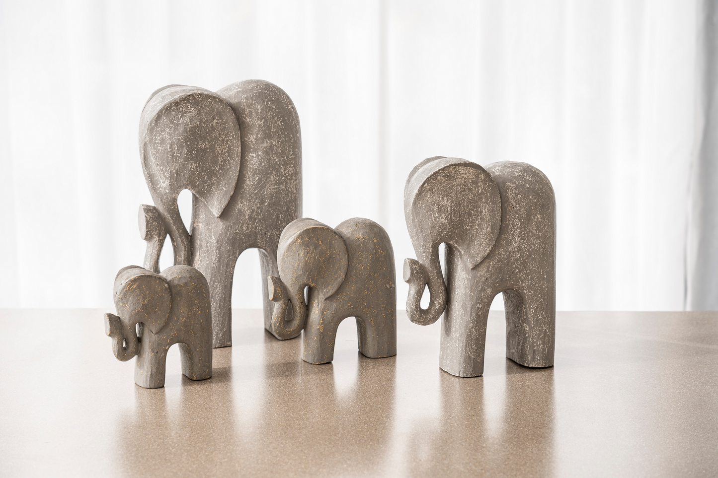 WHITE ELEPHANT SET OF 4