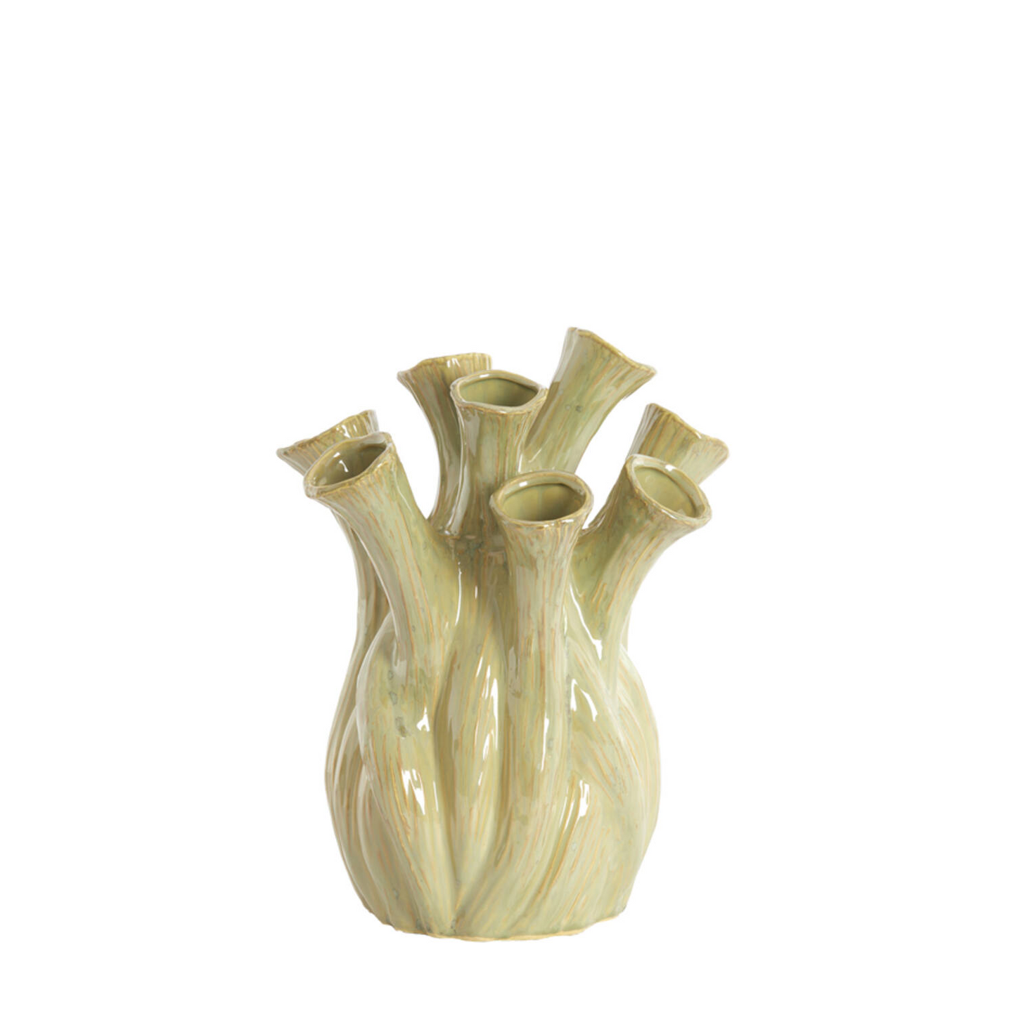VASE DECO LYSET CERAMIC LIGHT GREEN