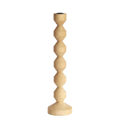 CANDLE STICK NATURAL WOOD