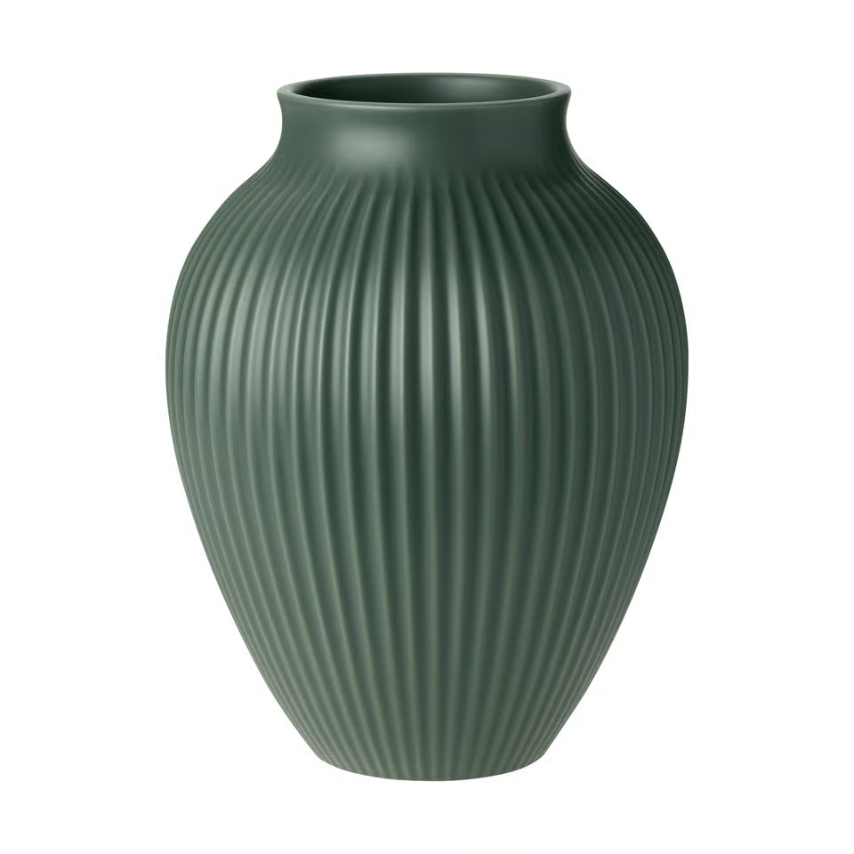 KNABSTRUP VASE H 27CM RIPPLE MAT CELADON GREEN