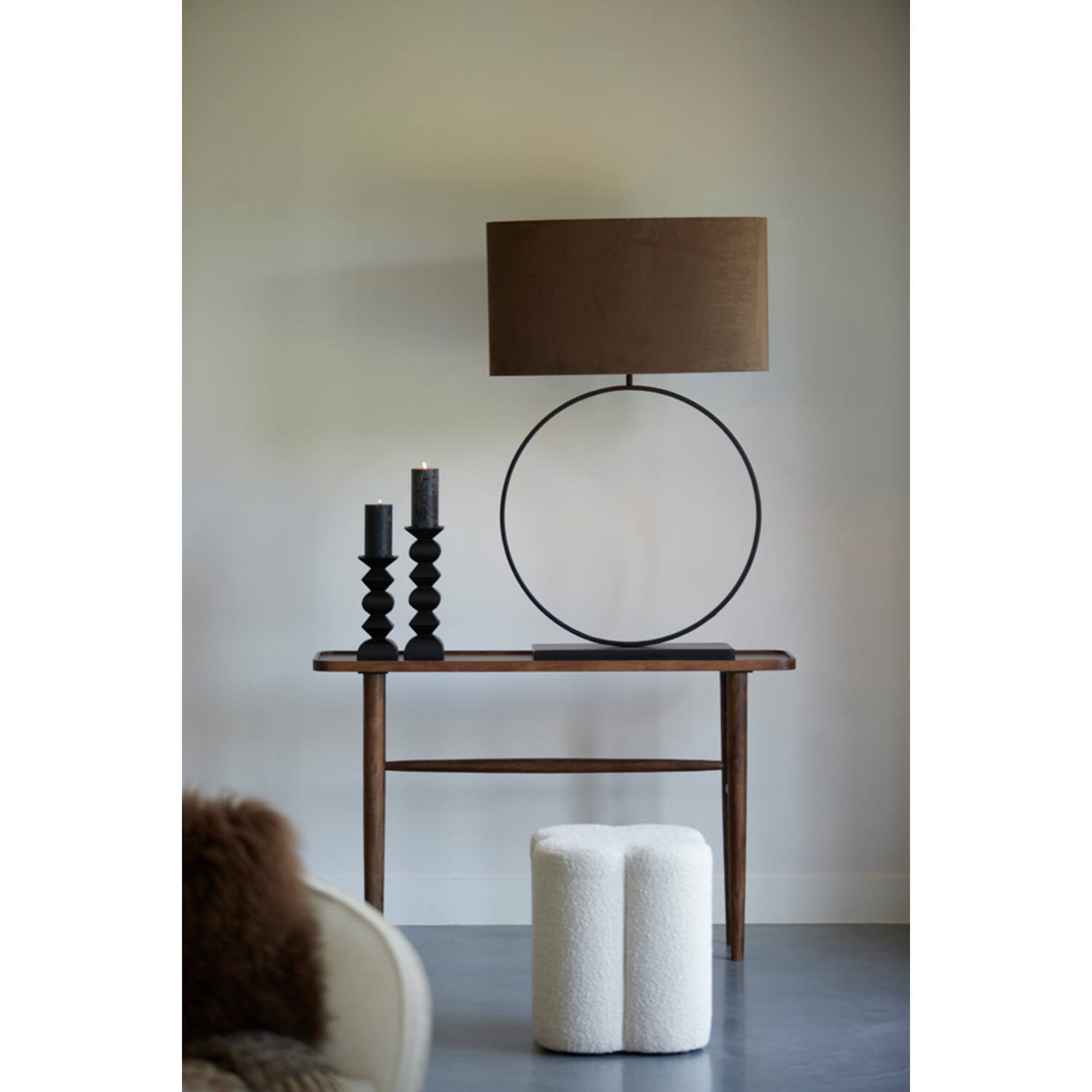 NALANI BOUCLE POUFFE-CREAM