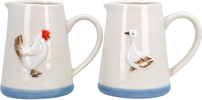 HEN/ DUCK STONEWARE MINIJUG ASSORTED