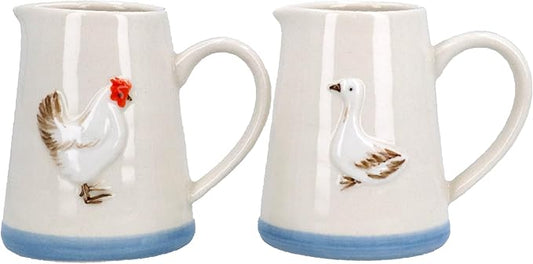 HEN/ DUCK STONEWARE MINIJUG ASSORTED