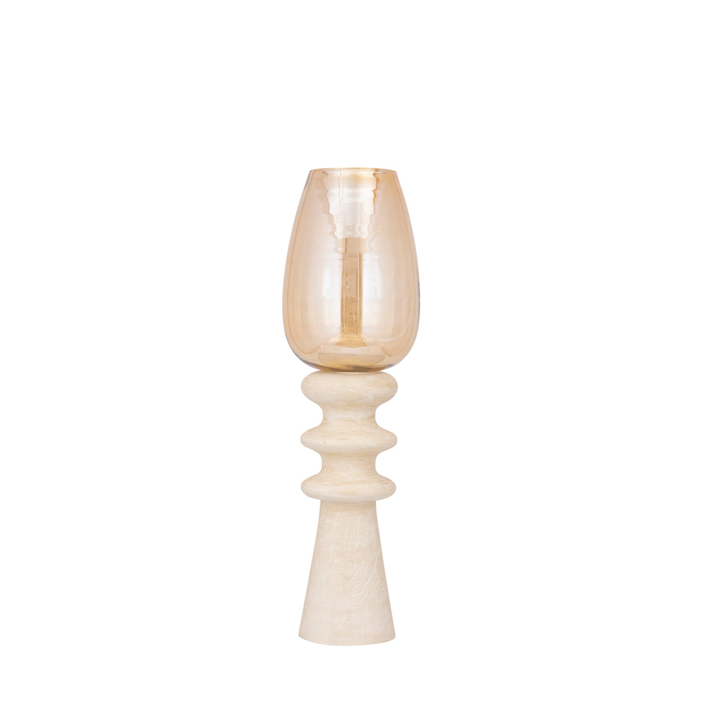 PTMD OMYA CREAM MANGO WOOD LUSTER GLASS STORMLIGHT