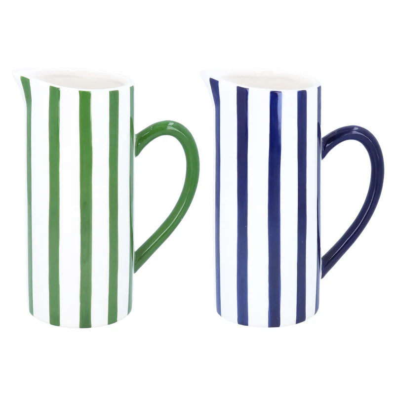 GREEN/ BLUE STONEWARE JUG ASSORTED LARGE