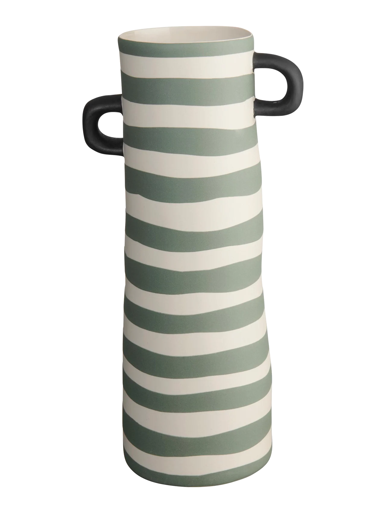 RAYU VASE GREEN STRIPED 28CM
