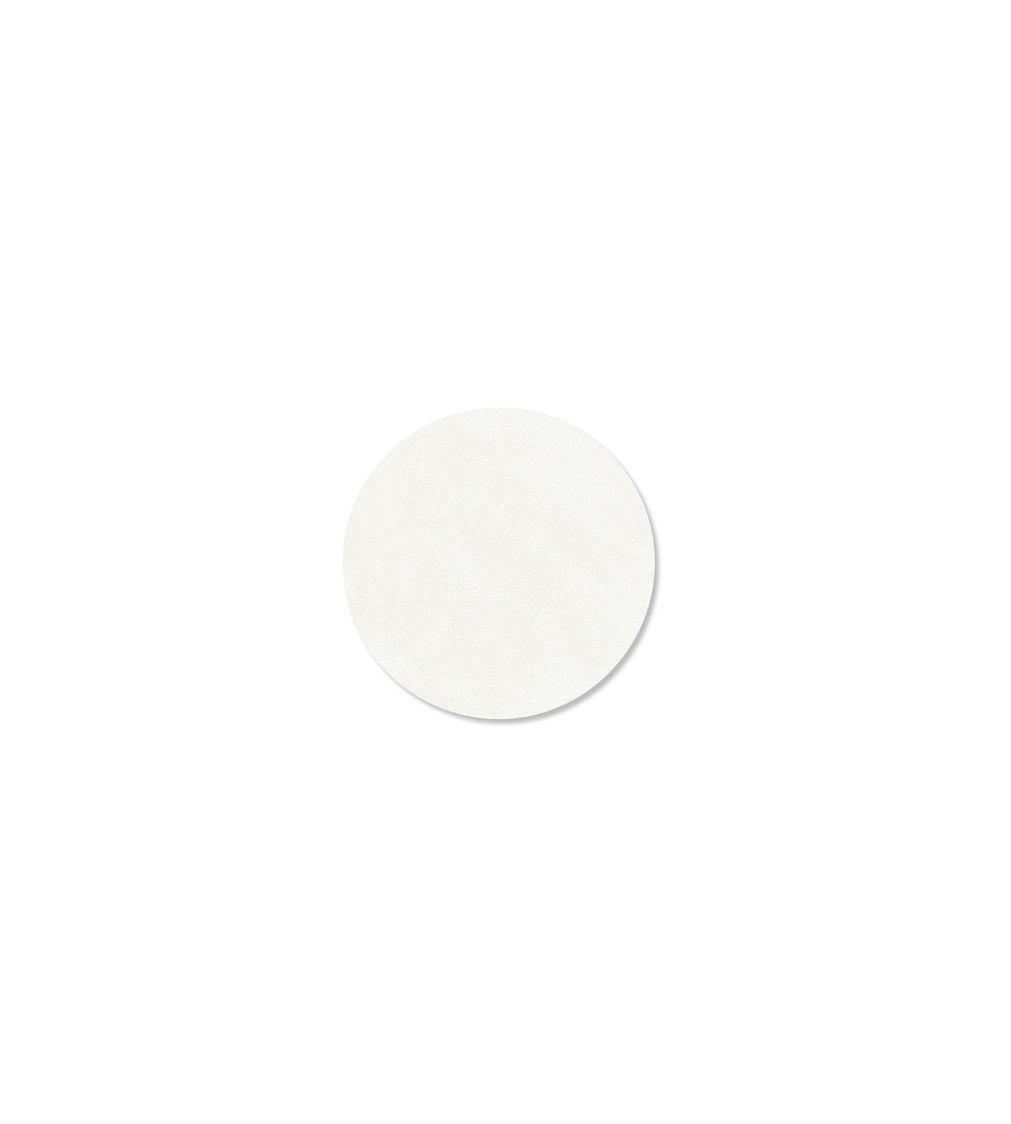 GLASS MAT CIRCLE CORDUROY PURE WHITE