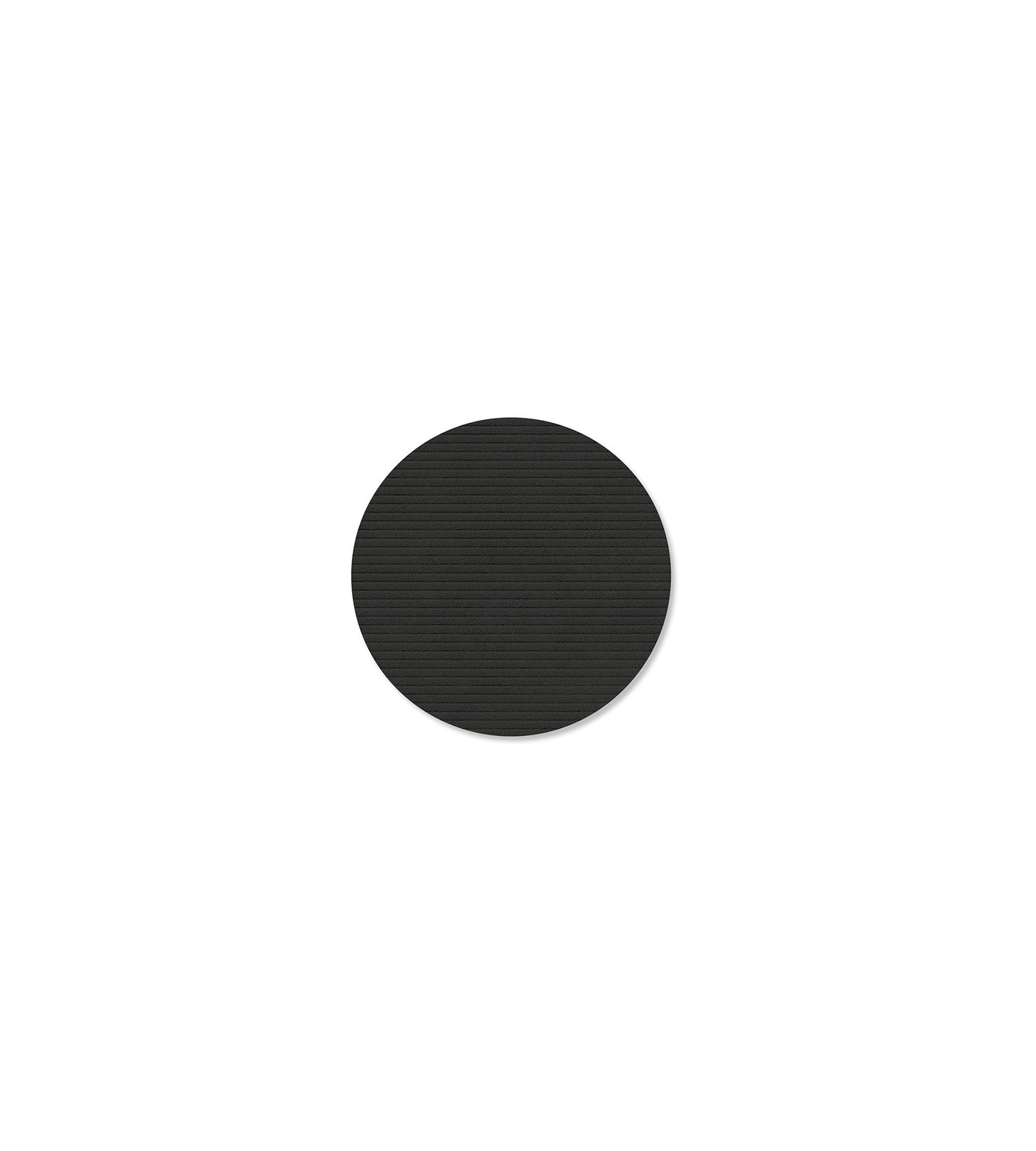 GLASS MAT CIRCLE CORDUROY BLACK INK