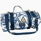 SARA MILLER PICNIC BLANKET 140x140CM NAVY & WHITE