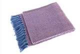 FESTIVAL RECYCLED COTTON THROW BLUE PINK 127*152CM