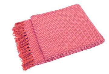 FESTIVAL RECYCLED COTTON THROW PINK ORANGE 127*152CM