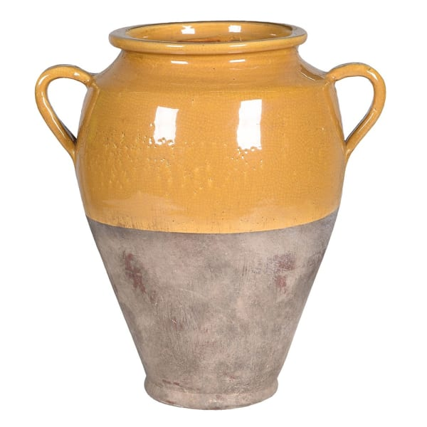 OCHRE AMPHORA VASE