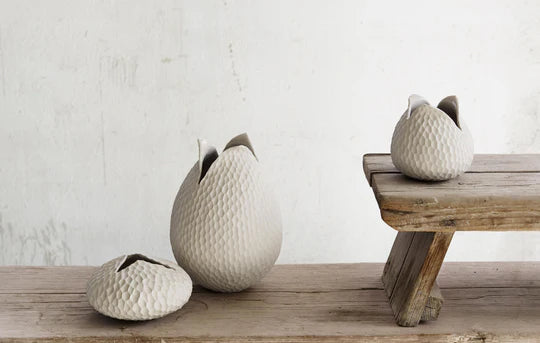 CURVE VASE NATURE 22CM