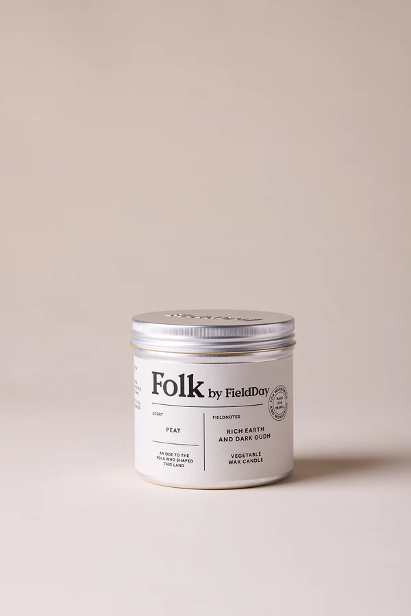 FOLK TIN CANDLE-PEAT