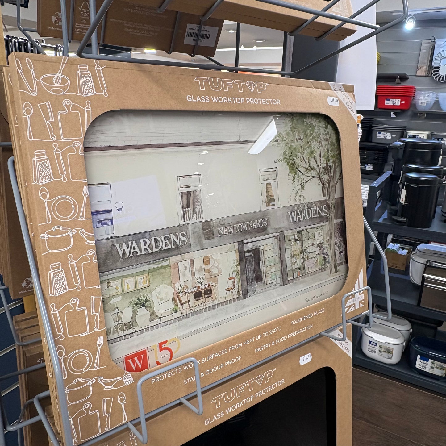 WARDENS 150TH ANNIVERSARY ARTWORK WORKTOP SAVER