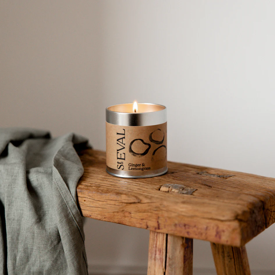 GINGER & LEMONGRASS SCENTED TIN CANDLE
