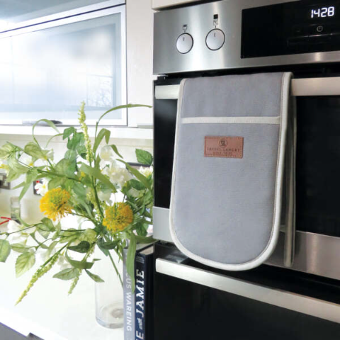 GREY DOUBLE OVEN GLOVES