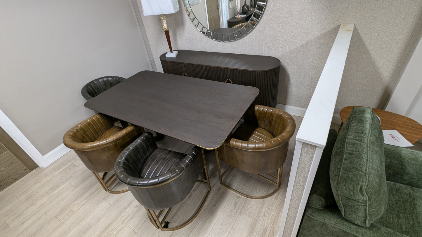 KETTLE HOME AG DINING TABLE, 4 CHAIRS & SIDEBOARD