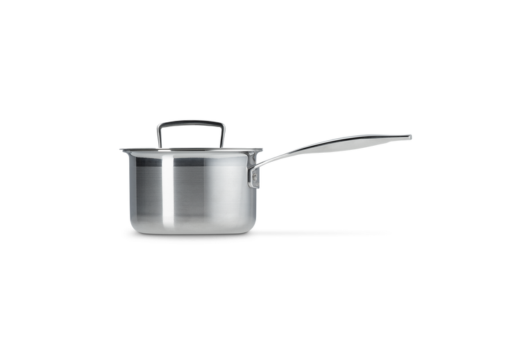 LE CREUSET 3-PLY STAINLESS STEEL SAUCEPAN WITH LID