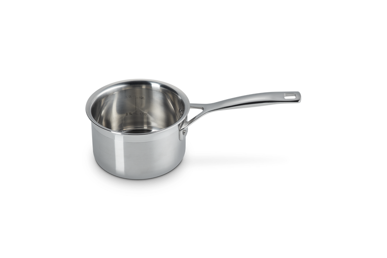 LE CREUSET 3-PLY STAINLESS STEEL SAUCEPAN WITH LID