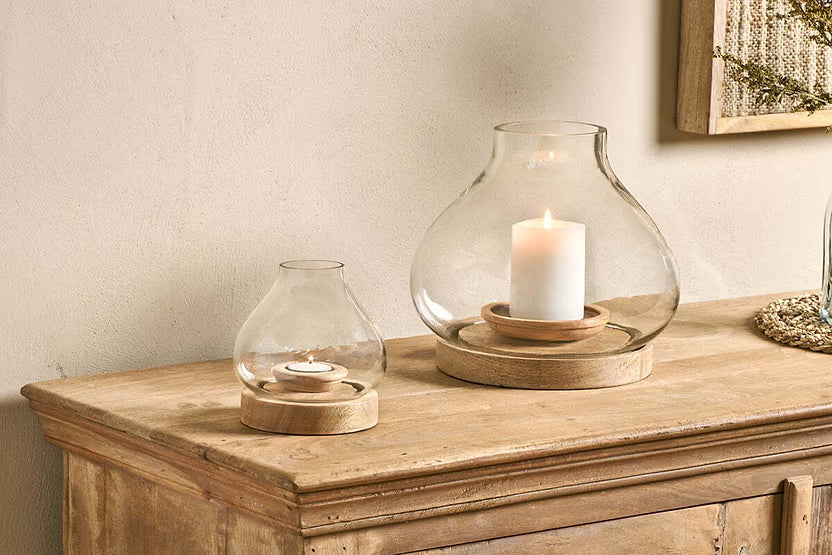 NKUKU NARYLA MANGO WOOD LANTERN