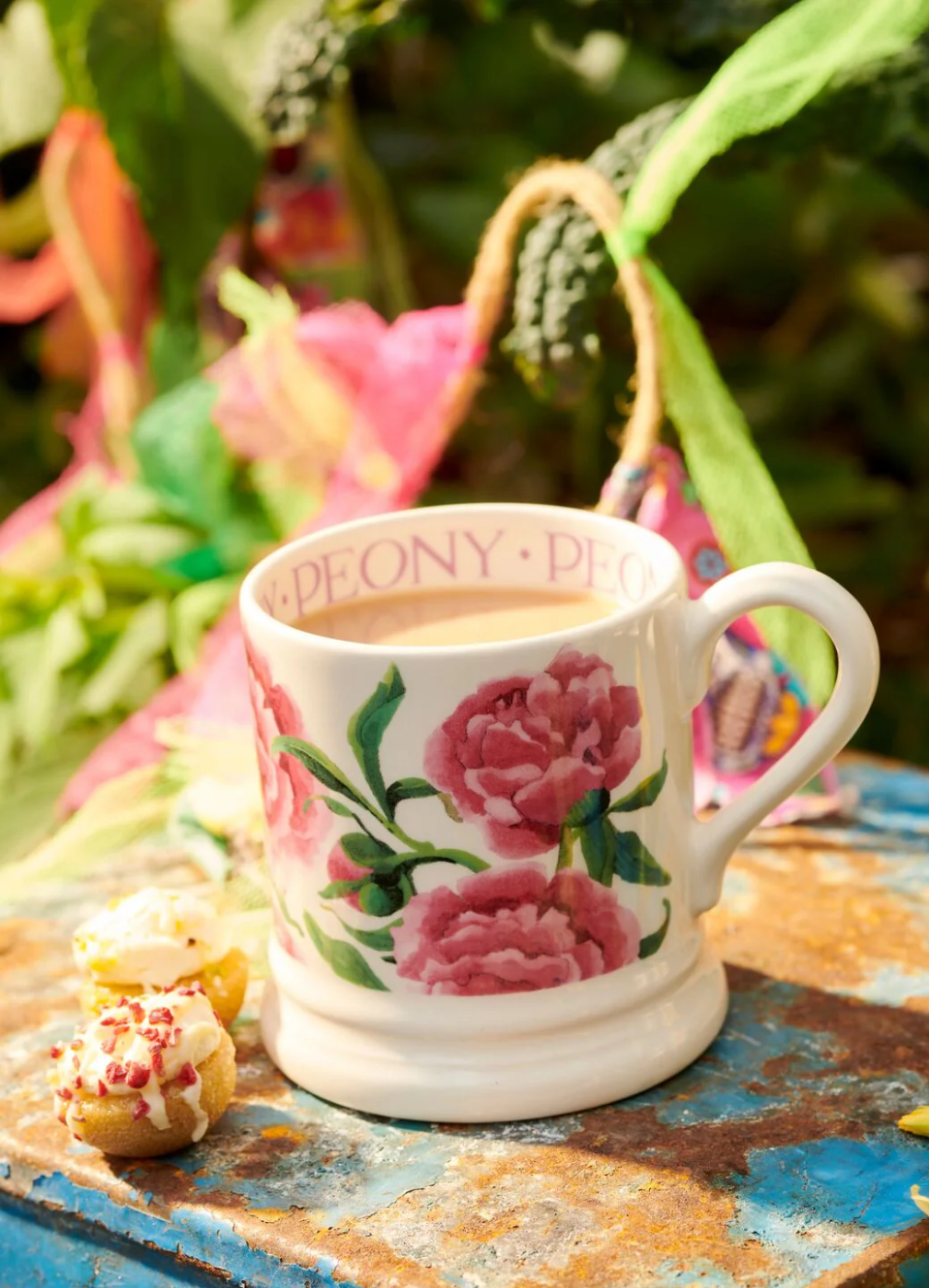 EMMA BRIDGEWATER PINK PEONY 1/2 PINT MUG